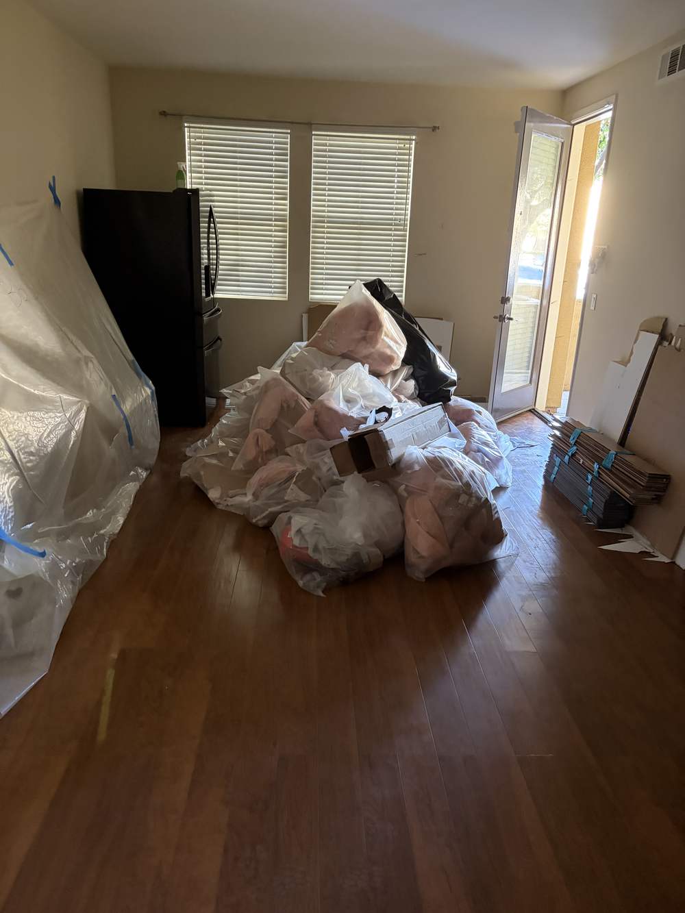 Furniture loaded for removal on a Tarzana job